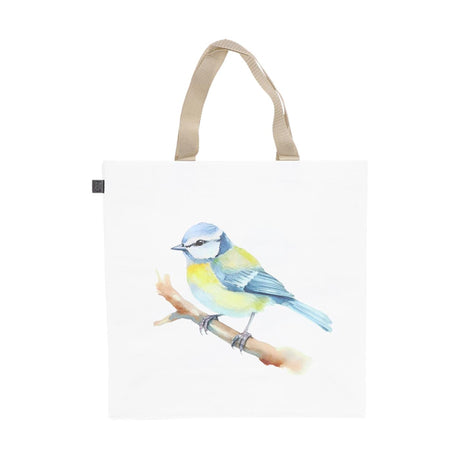 Bolso shopping de diseño Esschert con culo de pájaro en acuarela. 40x14,5x40cm páginas