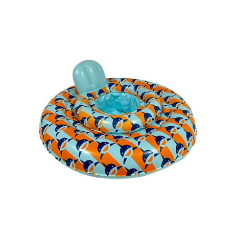 Tiburón tropical | flotador bebe naranja azul 0-1 años