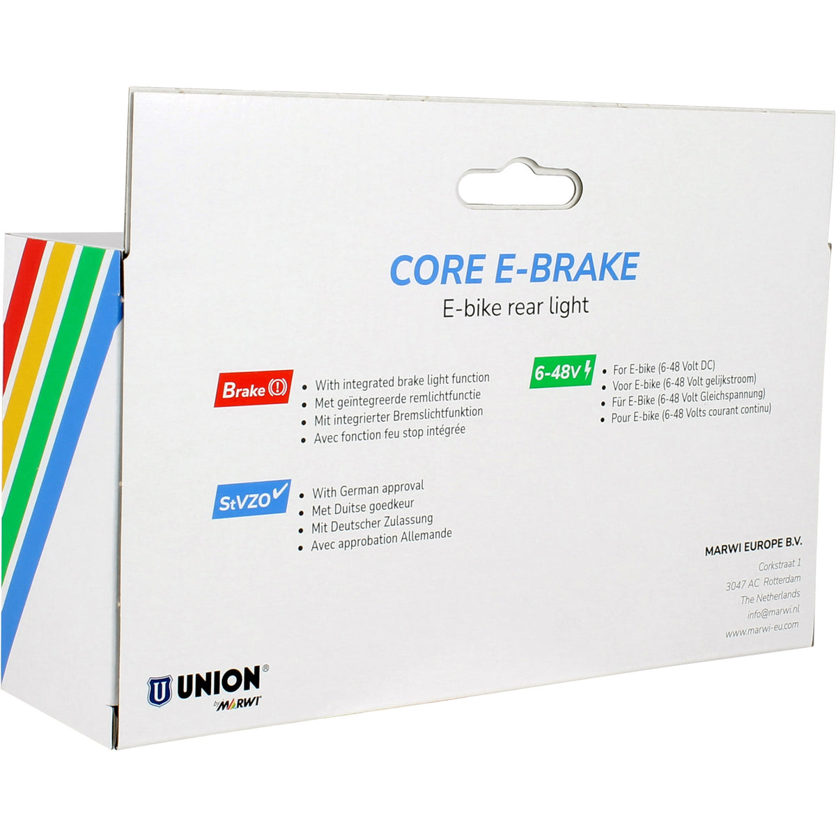 Luz trasera Union ebike core e-brake