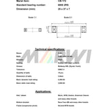Union rodamiento de bolas rodamiento de bolas CB-172 25x37x7
