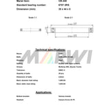 Union rodamiento de bolas rodamiento de bolas CB-240 35x44x5