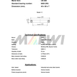 Union rodamiento de bolas rodamiento de bolas CB-260 45x58x7