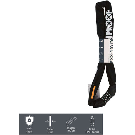 Localización de cadena a prueba de urban con código de número 8 mm*100 cm negro