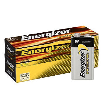 Energizer industrial 9v caja con 12 piezas