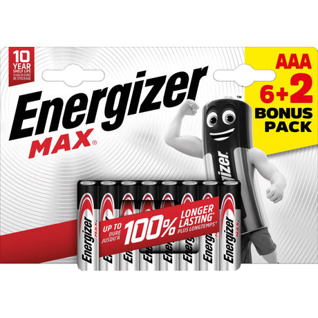 Energizer Max LR03 AAA blister 6+2 piezas