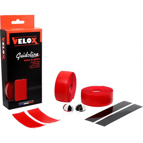 Cinta de manillar Velox classic roja (2uds)