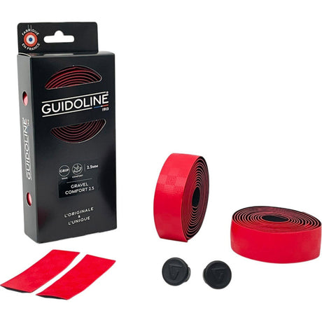 Cinta de manillar Velox gravel confort 2.5 rojo