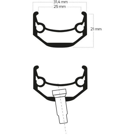 Llanta Ryde andra 40 24 507 36g 14g disco aluminio negro