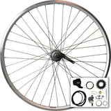 Rueda trasera roland 28 nexus 3v rn zac 2000 radios acero inoxidable plata
