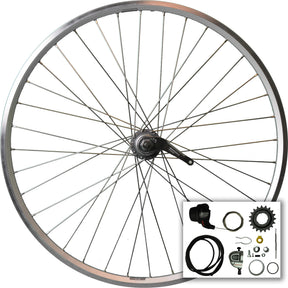 Rueda trasera roland 28 nexus 3v rn zac 2000 radios acero inoxidable plata