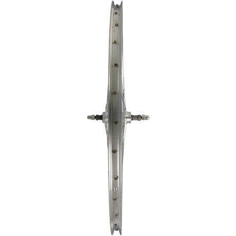 Rueda trasera Roland p24h 28 36g 7v empeño eje macizo aluminio plata