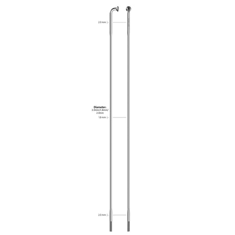 SAPIM SPAAK 14-270L Carrera de acero inoxidable sin pezón (100)