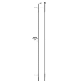 Radio Sapim 14-282l racing acero inoxidable sin cabecilla (100uds)