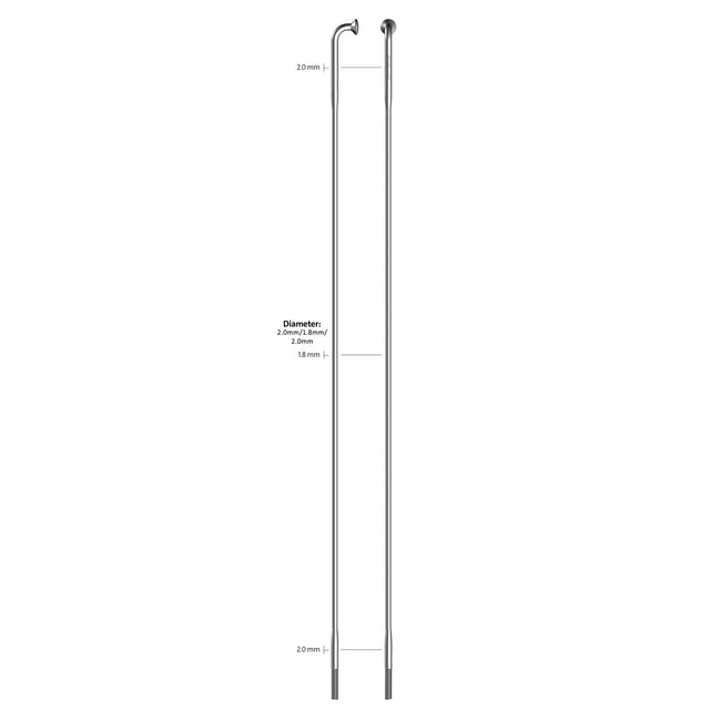 Radio Sapim 14-282l racing acero inoxidable sin cabecilla (100uds)