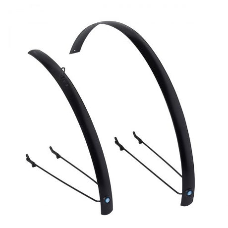Juego de guardabarros Xtrabike 28 negro plano aluminio