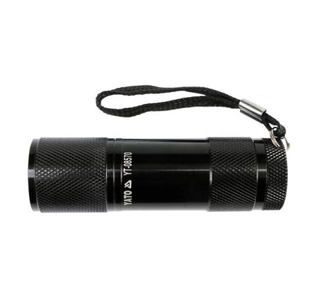 Yato - linterna de aluminio - 9 LED - negro - 85x25mm