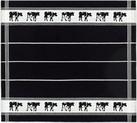 Ddddd paño de cocina vaca blanco y negro 60x65cm 6 piezas