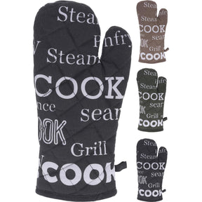 Excelente guante de horno para el hogar con texto 18x32cm.