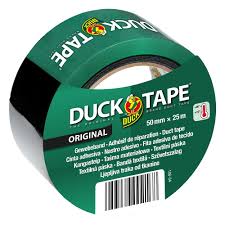Duck tape® cinta de reparación de patos negra 50 mmx 25 m