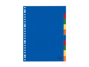 Kangaro tab a4 ventana pp 120 micras surtido 23 agujeros 10 piezas