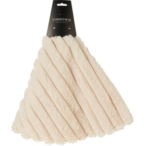 Kerstboom kleed imitatie bont dia90cm off-white