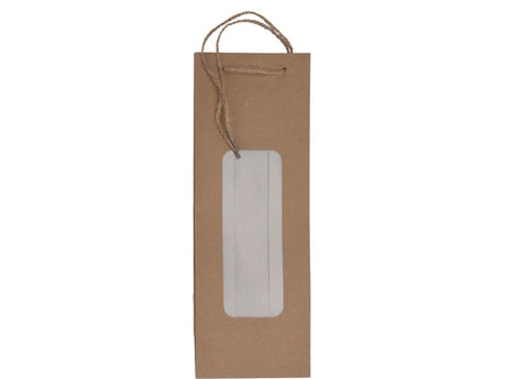 Bolsa para botellas de vino con papel ventana.