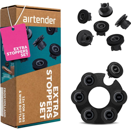 Airtender 12 tapones de vino en caja regalo