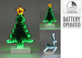Luces infinitas de diseño para el hogar led 27cm árbol de Navidad ciervo