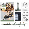 Iluminación cluster 400 LED 8 metros con función flash blanco extra cálido
