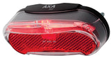 AXA Riff Battery - Luz trasera para bicicleta - Luz LED para bicicleta con batería - Sistema de encendido y apagado automático - 50-80 mm - Rojo