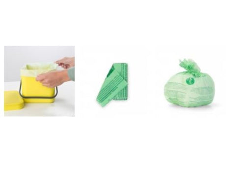 Bolsas de basura compostables Perfect Fit de Brabantia de 6 litros en rollo de 10 bolsas