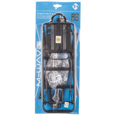 Rack de equipaje M-Wave Universal, aluminio negro 26 28 pulgadas (paquete colgante)