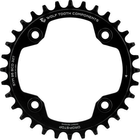 Plato simétrico Wolf Tooth Components 96 bcd para shimano compact triple