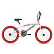 Bicicleta Royal BMX - Bugatti tornado freestyle 20 pulgadas - blanca con neumáticos rojos