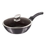 Berlingerhaus sartén con tapa 24cm línea metálica carbon pro edition inducción