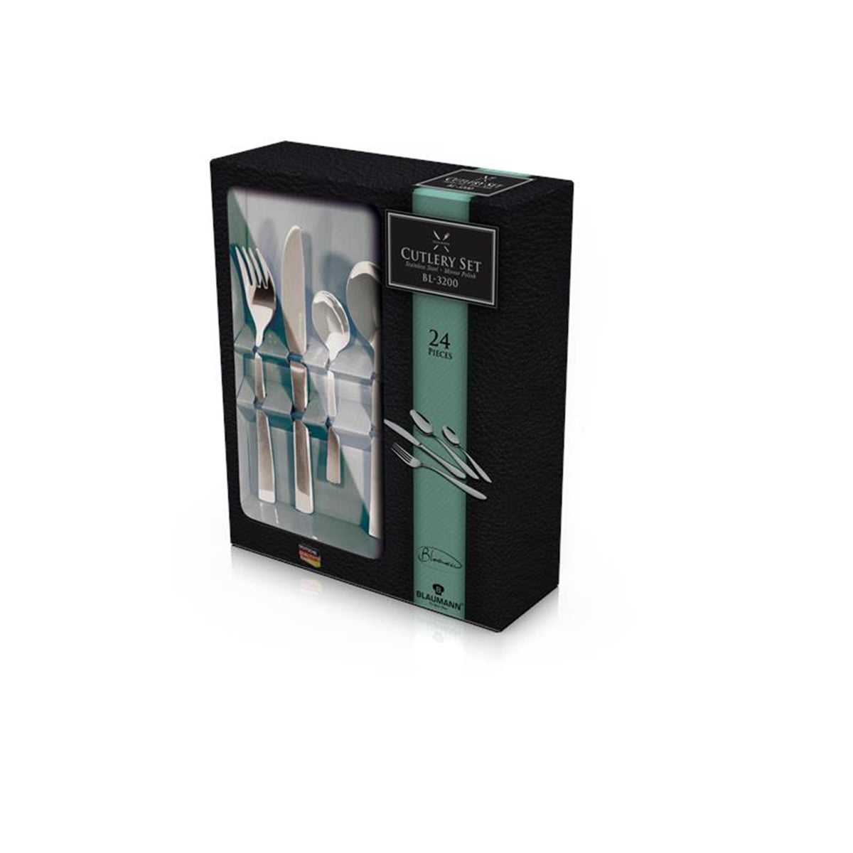 Juego de cubiertos Blaumann 24 piezas acero inoxidable espejo