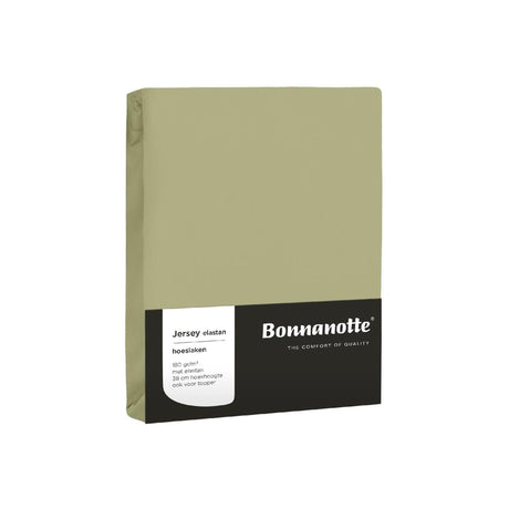 Bonnanotte sábana bajera jersey elastano verde oliva 90x20cm