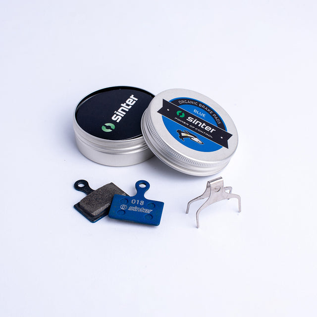 Bloques de freno de disco azul eléctrico