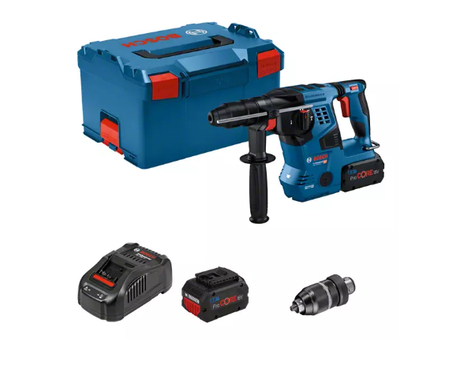 Bosch azul gbh 18v-28 cf | Taladro percutor inalámbrico 18v sds-plus 3.3j en l-boxx 238 (2x batería procore 8.0ah + cargador) - 0611921002