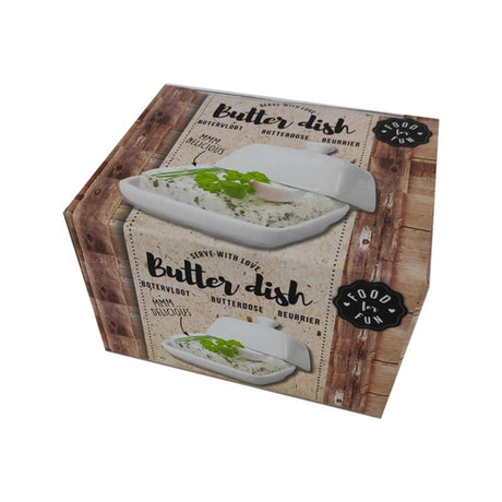 Utensilios de cocina mantequera porcelana 10x7,5x5cm