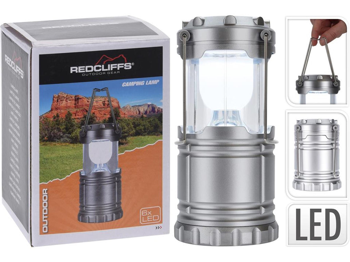Redcliffs lámpara de camping plástico 6x LED h13cm