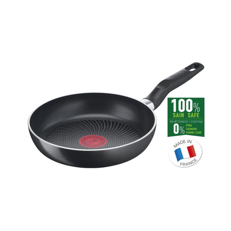 Sartén Tefal start'easy 24 cm, redonda, sartén multifuncional, negro, titanio, aluminio, thermo-spot