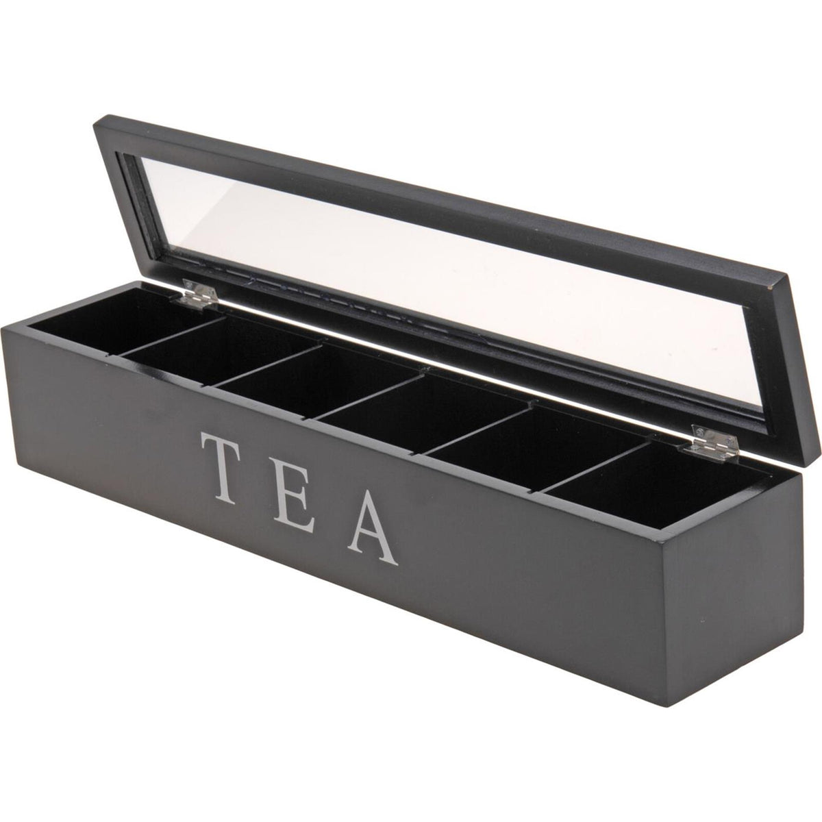 Caja de té madera 6 compartimentos