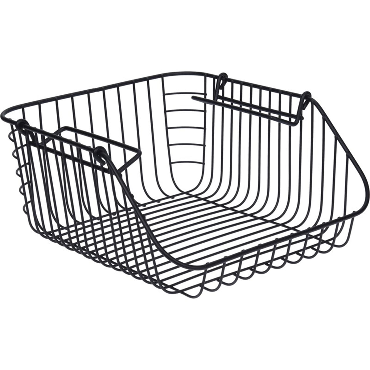 Cesta de decoración del hogar metal 30x27x14cm negro