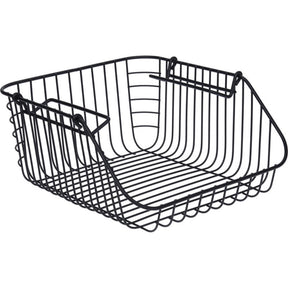 Cesta de decoración del hogar metal 30x27x14cm negro