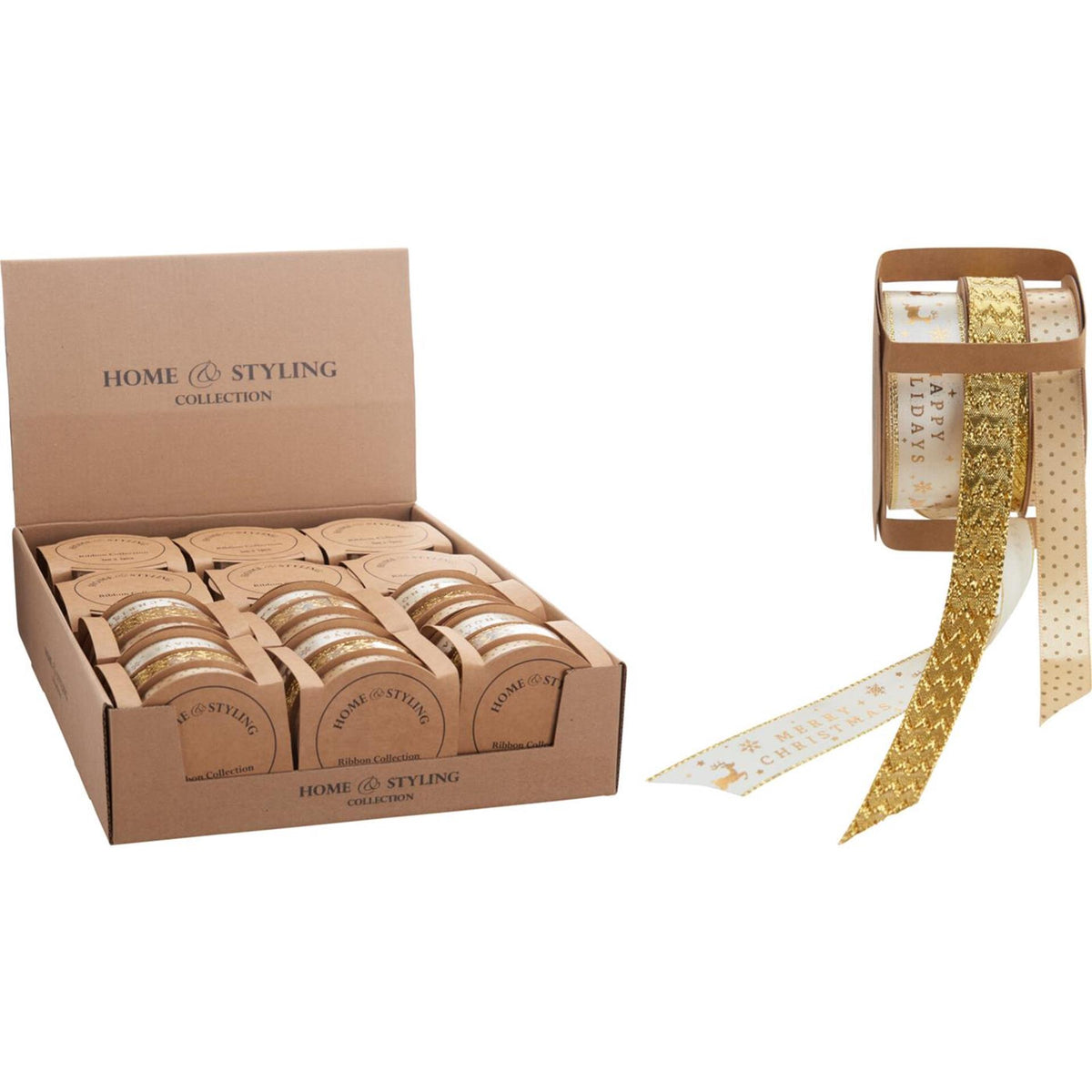 Home styling lint set 3-delig 3meter goud