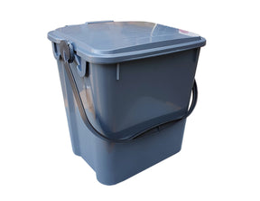 Caddy de basura con ruedas 10l - gris