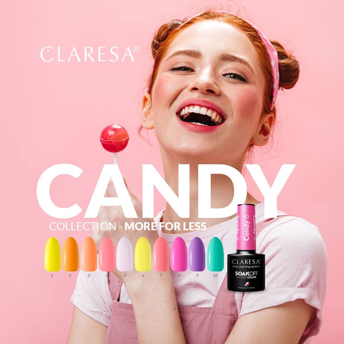 Claresa Esmalte Gel UV LED 5ml Caramelo 1