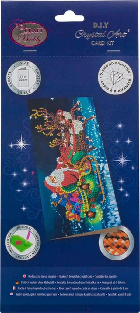 Cuadro de diamantes Jonotoys - Tarjeta de Navidad Papá Noel en trineo