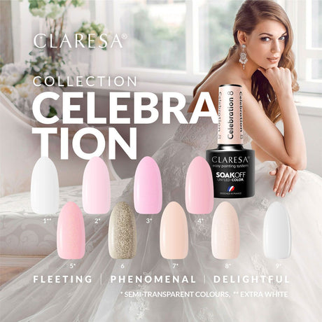 Claresa esmalte gel uv led 5ml celebración 9